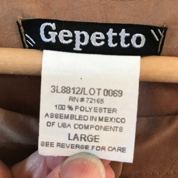 Gepetto Rhinestone Embellished Blazer: Vintage 70s Jacket, Camel Tan Size L - Picture 3 of 11